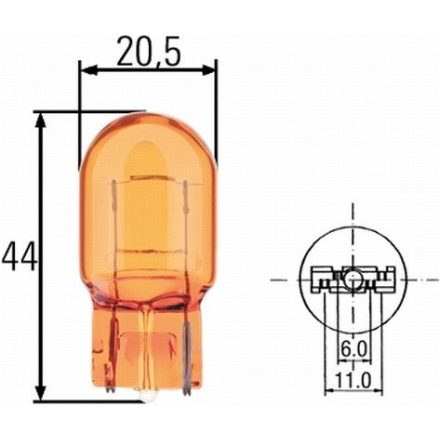 Suzuki izzó 21W sárga, üvegfoglalattal