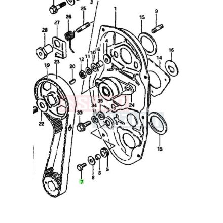 Suzuki Samurai vezérműszíj burkolat csavar 01500-0620A 01500-06206