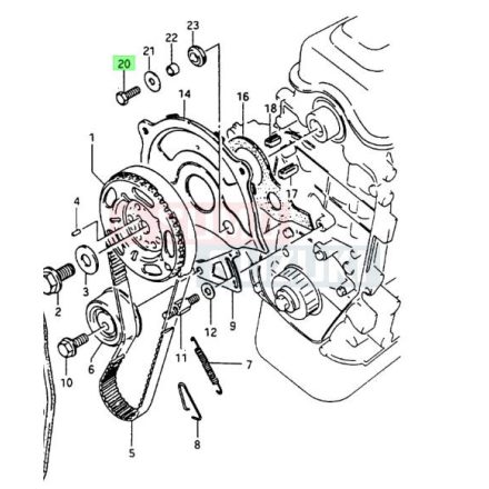 Suzuki Samurai vezérműszíj burkolat csavar 01500-0620A 01500-06206