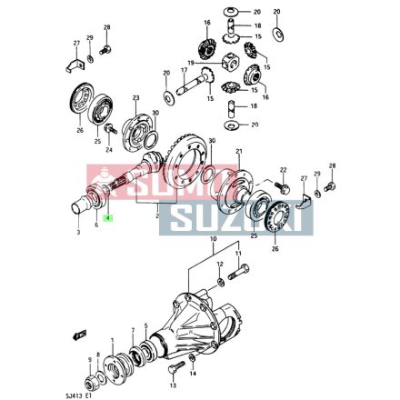 Suzuki Samurai SJ413 Differenciálmű alátét 1.18 09181-35018