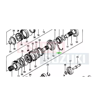 Suzuki Samurai SJ410, SJ413, SJ419 sebességváltó csapágy C gyűrű 09390-62010