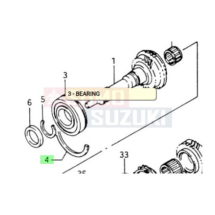 Suzuki Samurai SJ410,SJ413 zéger nyelestengely csapágyhoz 09390-68002