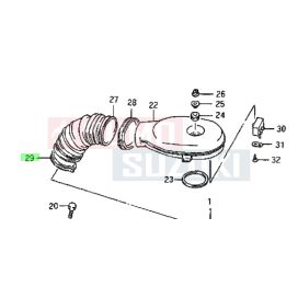 Suzuki Samurai SJ413 levegő cső bilincs 09402-82202