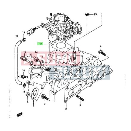 Suzuki Samurai SJ413 Throttle Body Gasket (Original Suzuki) 13421-61A00