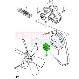 Suzuki Samurai SJ410 ventillátor lapát agy 17131-80001