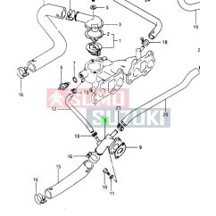   Suzuki Samurai SJ410 hűtő/fűtő cső csatlakozó 17550-80000