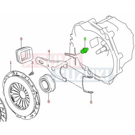 Suzuki Jimny kuplung kinyomó villa rögzítő 23221-78A00