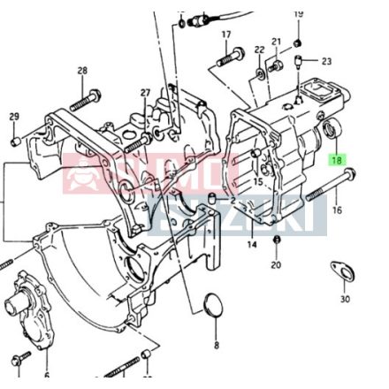 Suzuki Samurai 1,3 szimering a váltóház végén 24780-83000