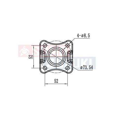 Suzuki Samurai LJ80 SJ410 kardánvilla 8mm csavarlyukkal 27131-73002