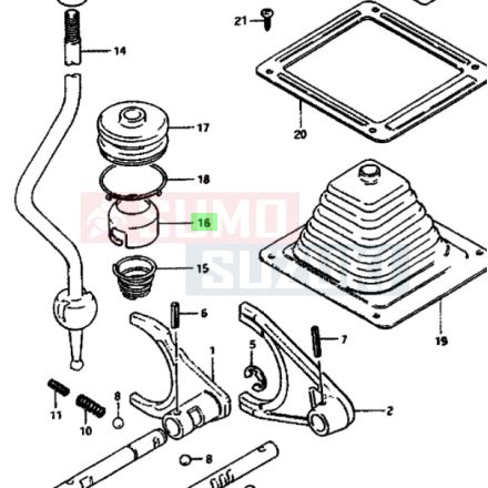 Suzuki Samurai osztómű fokozatváltó rugó burkolat 29348-80050