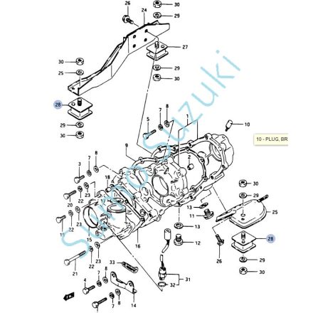 Suzuki Samurai Osztómű ház tartó gumibak MGP 29610-83001 29610-82C01