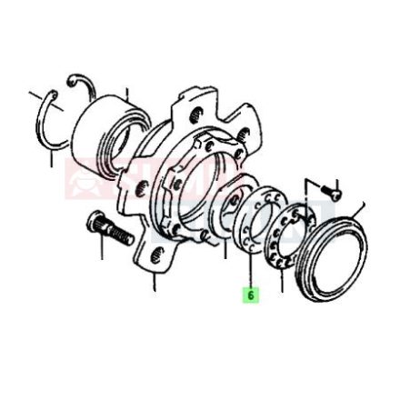 Suzuki Samurai SJ413,Vitara ,Jimny Front Hub Wheel Bearing Nut (Original Sgp) 43461-60A01