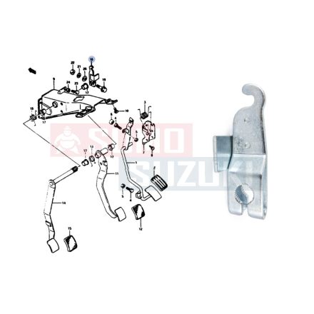 Suzuki samurai pedál állító kampó minőségi utángyártott termék 49820-80110