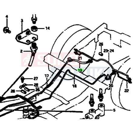 Suzuki Samurai SJ410 fékcső hátsó 51560-73030