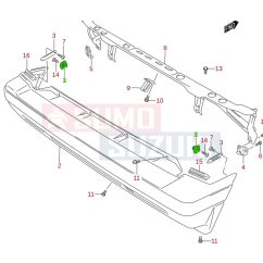   Suzuki Vitara SE416 lökhárító csavar patent hátsó 71752-86000