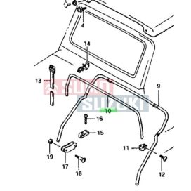   Suzuki Samurai Hard Top Bow Middle Frame (Original Suzuki) 78460-50C00
