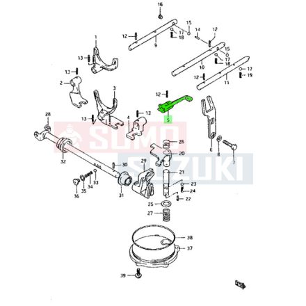 Maruti 800 hátramenet kapcsoló kar 25251-78000