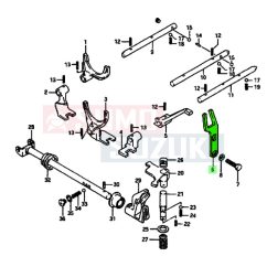   Maruti 800 sebváltó kapcsoló villa hátramenet 25460-84300