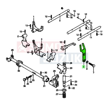 Maruti 800 sebváltó kapcsoló villa hátramenet 25460-84300