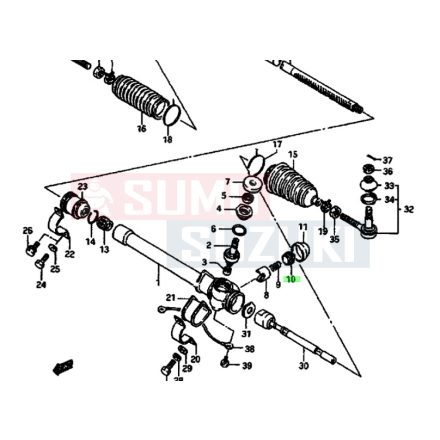 Maruti 800 fogasléc állító csavar 48535-82000
