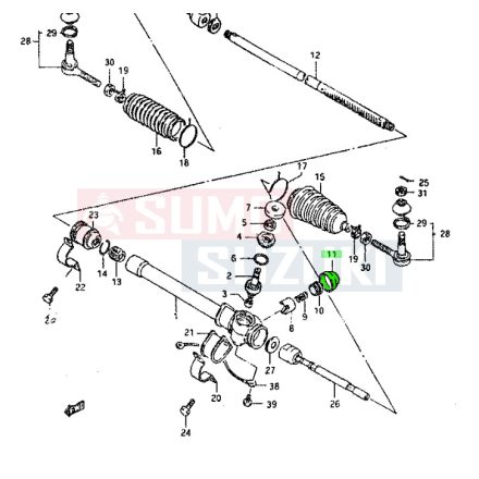 Maruti 800 fogasléc állító gumi 48536-82000