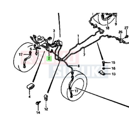 Maruti 800 fém fékcsó fékelosztó és főfékhenger között 51350-84300