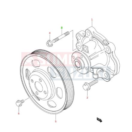 Suzuki vízpumpa tőcsavar gyári 01421-0835A