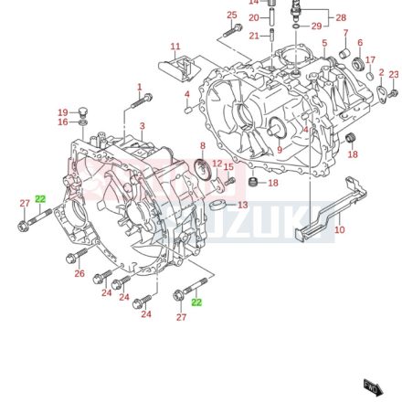 Suzuki SX4 1.5 , 1.6 váltóház tőcsavar 01421-1050A