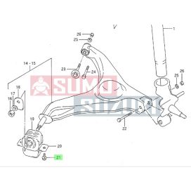   Suzuki Swift hátsó lengőkar bilincs csavar GYÁRI 01570-1025A-E