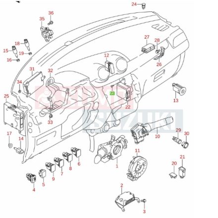 Suzuki Swift műszerfal csavar gyári