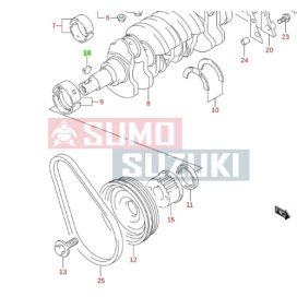 Suzuki főtengely bordáskerék ék GYÁRI 08341-31059