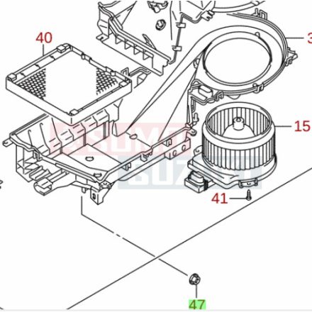 Suzuki fűtőmotor ház anya 08361-2506A