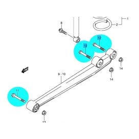   Suzuki hátsó lengőkar csavar Ignis, Wagon R, Alto 09103-12044