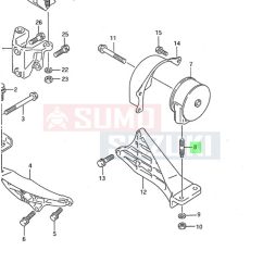   Suzuki Swift 1992-2004 bal motortartó gumibak csavar 09108-10107