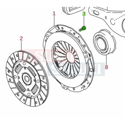 Suzuki kuplungszerkezet csavar 09117-08096