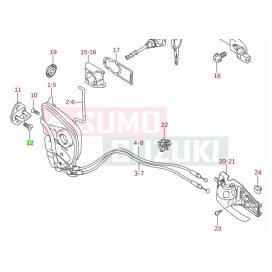 Suzuki Swift 2017-től zárszerkezet nyelv anya 09139-08025