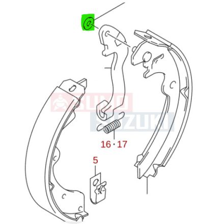 Suzuki WR+ Alto fékpofa kézifékkar zéger 09148-06008