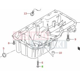 Suzuki olajteknő tartó anya 09159-06077