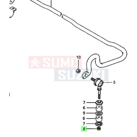Suzuki Swift Stabilizátor gömbfej anya 09159-08083