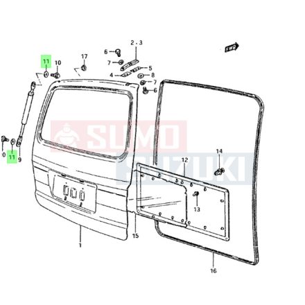Suzuki Carry ST90 Ajtóteleszkóp csavar alátét 09161-10002