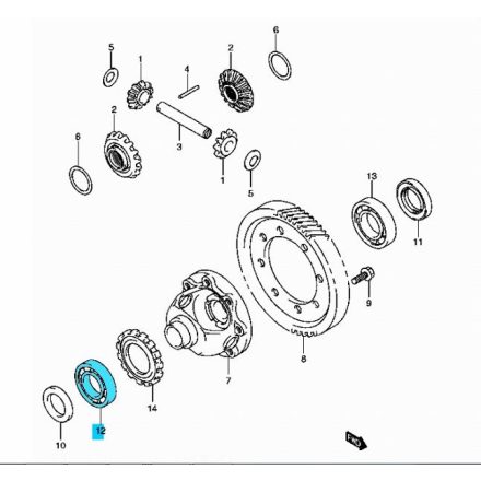 Suzuki  differenciálmű csapágy, jobb  09262-35070, 08113-60070