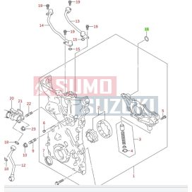   Suzuki Swift 2005->,SX4/S-Cross,Vitara,Samurai SJ419 -Diesel "O" Ring Oil Pan /Oil Pump (Original Suzuki) 09280-17002