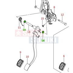 Suzuki persely fékpedálnál 09307-13005