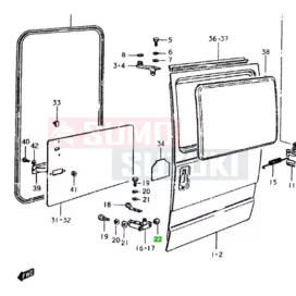 Suzuki Carry hátsó ajtó gumi ütköző 09321-10002