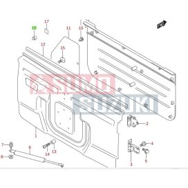 Suzuki Jimny csomagtér ajtó ütközőgumi 09321-10022-E