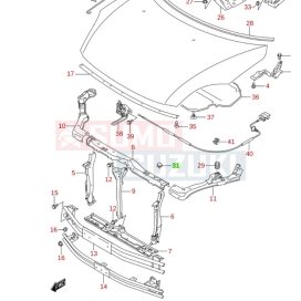   Suzuki Swift 2005-> Motorháztető gumiütköző 09321-10023