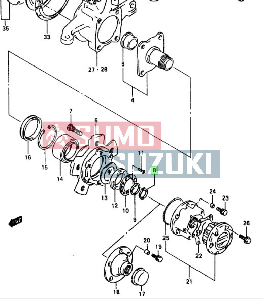 Suzuki Jimny,SJ413,Vitara Locking Hub Circlip (Original Suzu