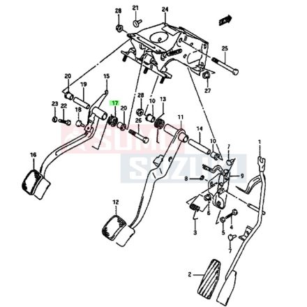 Suzuki Swift 1992-2004 kuplungpedál rugó 09448-29010