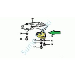   Suzuki Samurai motortartó gumibak hátsó 11710-80011  11710-80010