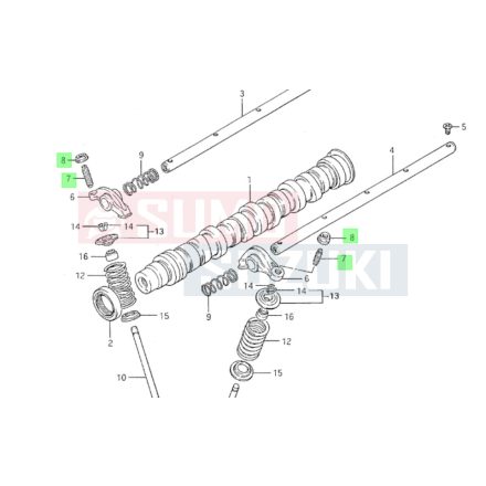 Suzuki Swift 92-2004-ig Szelepállító csavar Sűrű menetes + anya  12848-82000,09159-07004